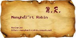 Menyhárt Robin névjegykártya